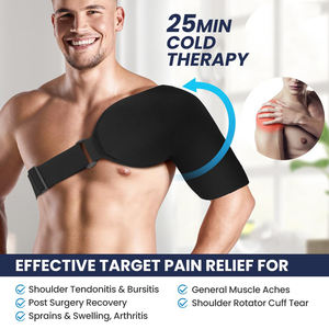 Produk penjualan terbaik bungkus es bahu dapat dipakai ulang kompresi dingin panas Gel kustom untuk menghilangkan rasa sakit - Product Image 2