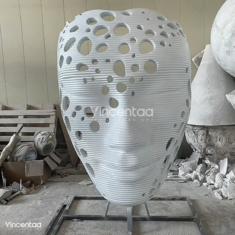 2023 Vincentaa Высококачественная бронзовая скульптура для большого лица для наружного декора, современные скульптуры