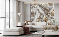 Panneau en marbre UV, feuille de marbre PVC haute brillance, imperméable, pour décoration intérieure, mur de fond de télévision, hall d'hôtel
