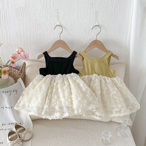 Nuovo Vestito Estivo per Bambine, Abito Principessa Senza Maniche con Fiocco, Dolce Abbigliamento per Neonate - Product Image 4