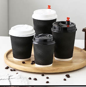 Gobelet jetable en papier à double paroi pour boisson chaude, gobelet en papier de 8/12/16/20oz avec logo personnalisé pour tasse à café et boissons chaudes - Product Image 1