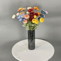 Bouquet de 4 roses artificielles en soie, arrangement floral, fleurs artificielles pour mariage, décoration de la maison, hôtel