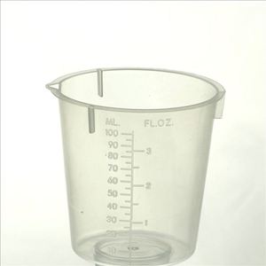 บีกเกอร์พลาสติกแบบมีขีดบอกปริมาตร 100 มล., อุปกรณ์งานฝีมือ DIY, เครื่องแก้วเคมี, วัสดุสิ้นเปลืองในห้องปฏิบัติการ - Product Image 2