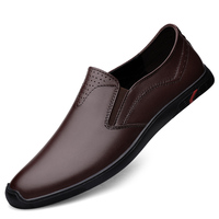 Zapatos informales de hombre formales de negocios de piel de vaca de capa superior, zapatos de conducción de gran tamaño, zapatos de papá transpirables de mediana edad y ancianos