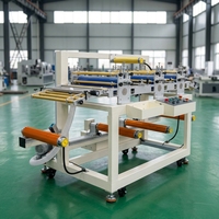 Machine de laminage haute précision à trois postes, laminateur automatique de film contrôlé par PLC pour le traitement des étiquettes en mousse et des rubans adhésifs