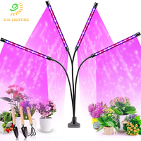 Lampe LED Joystar intelligente à quatre têtes avec minuterie pour la croissance des plantes, à intensité réglable sur 6 niveaux, certifiée CE