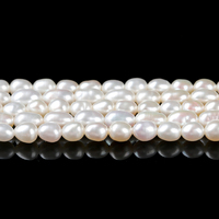Perles d'eau douce naturelles en forme de riz, perles cultivées ovales en vrac pour la fabrication de bijoux DIY, colliers et bracelets en gros