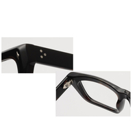 Lunettes de soleil carrées tendance 2025 avec logo personnalisé, monture en acétate vintage, style mode
