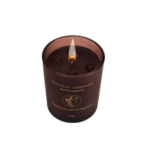 Cire de colza, cire de noix de coco, cire d'abeille marron intérieur vaporisateur artisanat verre bougie parfumée de haute qualité