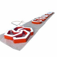 Grandes lettres métalliques lumineuses LED RGB néon pour enseignes de bureau, magasins, mariages en extérieur, fêtes d'anniversaire, décorations de bâtiments scolaires