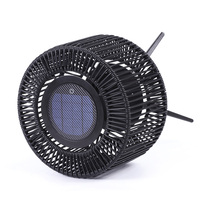 Lampes solaires en rotin pour jardin extérieur Patio Backyard LED Solar Powered Deck Lighting Weaving Decoration Outdoor Floor Lamp