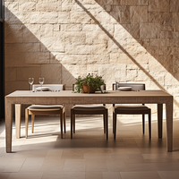 Meubles de salle à manger de conception simple de Mme Woods Ensemble de table à manger rectangulaire en bois complet 8 chaises