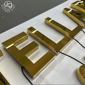 Letras de Canal Iluminadas en 3D con LED Doradas Personalizadas "<span class=keywords><strong>STELLARIS</strong></span> CASINO", Letrero Comercial Retroiluminado para Fachada de Casino - Product Image 3