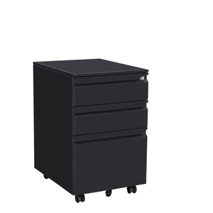 Armoire de rangement en acier à trois tiroirs pour bureau, meuble latéral sous le bureau, casier mobile – Offre Spéciale - Product Image 2