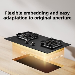 Cocina de <span class=keywords><strong>Gas</strong></span> de Doble Quemador UZ331 con Temporizador de 180 Minutos, <span class=keywords><strong>Gas</strong></span> Natural/<span class=keywords><strong>Gas</strong></span> Licuado de Petróleo, Instalación Empotrada/en <span class=keywords><strong>Encimera</strong></span>, 5KW - Product Image 5