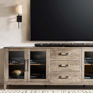 หน้าแรกการใช้งานห้องนั่งเล่นตู้ทีวียุโรปสไตล์ 2 ประตู 3 ลิ้นชัก Golden Handle ไม้เก็บโมเดิร์นตู้ทีวี - Product Image 4