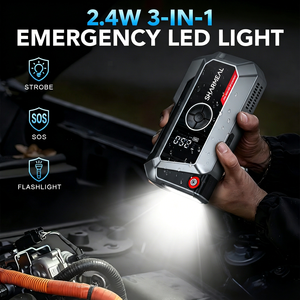 SHARMEAL Produttore OEM&ODM <span class=keywords><strong>Avviatore</strong></span> di Emergenza 4-IN-1 con Batteria da 6000mAh, Power Bank 12V Portatile per Auto con Pompa d'Aria - Product Image 5