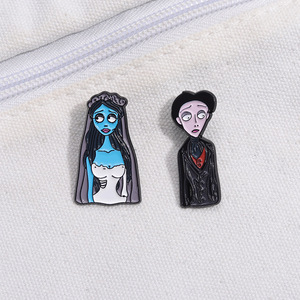 Venta al por mayor Popular Metal Corpse Bride esmalte Pins Horror Movie Character Badges Stocks para Horror Fans y coleccionistas - Product Image 2
