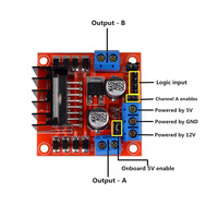 Module de commande de moteur double CC à pont en H, télécommande, 5A, 3V-14V, inverse de tension, régulation de vitesse PWM, double super L298N 5AD