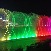 Fuente Musical Programable Personalizada, Fuente de Agua Grande con Luces para Espectáculos, Ideal para Proyectos de Paisajismo Exterior y Lagos