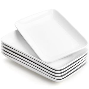 Assiettes et Plats Rectangulaires de Dîner en Mélamine <span class=keywords><strong>Blanche</strong></span> A5 pour Restaurants, Vente en Gros, 7 Pouces - Product Image 2