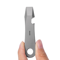 Outil multifonctionnel en alliage de titane EDC avec ouvre-bouteille et coupe-boîte, usiné CNC, portable, équipement de camping en plein air