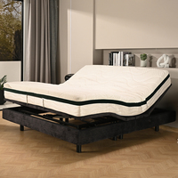 Lit intelligent de conception nouvelle, taille king, base de lit électrique réglable, lit inclinable pliable, cadre de lit réglable avec massage
