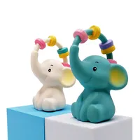 빠른 배달 BPA 무료 갈 랜드 아기 코끼리 고무 감각 장난감 젖니 실리콘 아기 목욕 장난감