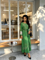 Robe Abaya de Mariage Élégante en Mousseline de Soie pour Femmes Saoudiennes, Style Islamique de Dubaï, Ornée de Diamants, Collection Été 2026 – Vente en Gros pour Boutiques