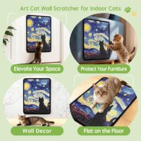Tapis à gratter pour chat en sisal personnalisé, à suspendre, adhésif, à fixer au mur, motif galaxie, protection de meubles pour chats