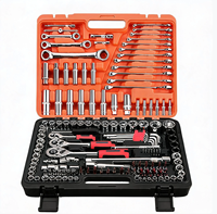 Kit d'outils à main 151 pièces : Clé à molette, clé à douille combinée, jeu de douilles pour réparation automobile, jeu de douilles à cliquet, kit d'outils à main