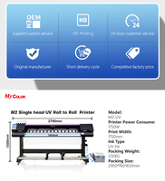 MyColor I3200 UV Mürekkep Püskürtmeli Rulodan Ruloya Yazıcı 1.6m/1.9m Flex Banner PVC Vinil Etiket Kumaş Yazıcısı Yeni