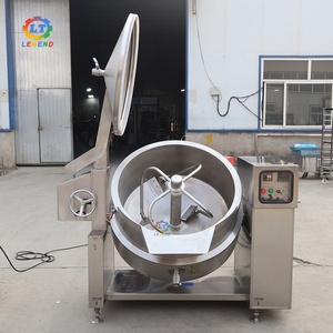 Marmite de cuisson industrielle inclinable 100L 200L 400L 600L avec refroidisseur d'eau intégré, sans temps d'arrêt pour <span class=keywords><strong>la</strong></span> fabrication de gari - Product Image 2