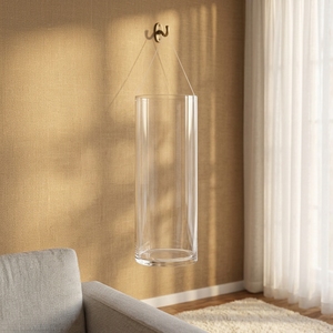 Jarrón <span class=keywords><strong>de</strong></span> <span class=keywords><strong>vidrio</strong></span> cilindro transparente redondo barato al por mayor - Product Image 5