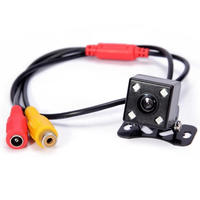 Caméra de recul JPC-02 avec 8 LED IR pour vision nocturne, 4 lumières LED, étanche IP68, 1080p, caméra de stationnement arrière