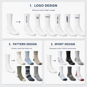 Custom Logo Printed Knitted Crew <b>Socks</b> High Quality Cycling Sports <b>Socks</b> for Men - Product Image 3
