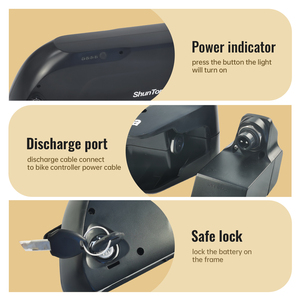Batterie de vélo électrique Reention Tiger Shark 36V 48V 13Ah 14Ah 17.5Ah pour <span class=keywords><strong>Bafang</strong></span> BBS01 BBS02 BBSHD <span class=keywords><strong>TSDZ2</strong></span> TSDZ2B - Product Image 4