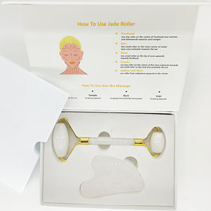 Ensemble de rouleaux de jade blanc et de Gua Sha avec boîte, rouleau de massage en jade blanc, Gua Sha - Product Image 5