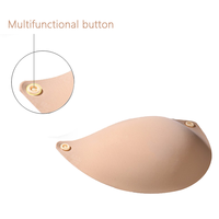 Soutien-gorge en éponge adhésif réutilisable imperméable multi-boutons de style nouveau avec bretelles transparentes