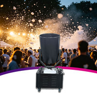 Machine à neige oscillante 90° 3500W DMX512 avec télécommande, injecteur de flocons de neige sur roues, lumière multicolore, tension universelle