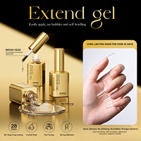 Nouveau Gel à Ongles Transparent Multifonction 4-en-1, Colle pour Ongles, Adhésif pour Strass, Base Coat et Gel Constructeur, Gel de Liaison Transparent