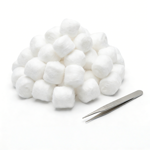 Boules de coton absorbantes à usage cosmétique, 100% coton pur, jetables, dégraissées, fabricant de boules médicales - Product Image 1