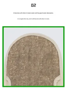 Accessoires <span class=keywords><strong>de</strong></span> bain en loofah double face à base <span class=keywords><strong>de</strong></span> plantes fournis par le fabricant, éponges <span class=keywords><strong>de</strong></span> bain en microfibre <span class=keywords><strong>de</strong></span> chanvre, gants exfoliants simples - Product Image 6