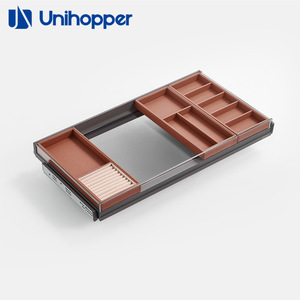 Cooper Vanca Jewelry Organizer <b>Drawer</b> Aluminum Telescopic Rack Wardrobe <b>Storage</b> <b>Box</b> 600mm For Jewelry - Product Image 4