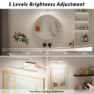 Cordless <b>Wall</b> Mounted Picture <b>Light</b> <b>with</b> 5400mAh Rechargeable Battery,Remote Timer,Display Lamp for Artwork Photo Gallery Home - Product Image 5