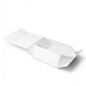 Boîtes d'emballage rigides pour cadeaux, blanches, pliables, avec fermeture magnétique, pour cosmétiques, vente en gros - Product Image 3