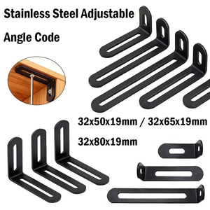 Soportes Triangulares Negros Ajustables para Muebles, Soportes Anti-Vuelco para Estanterías, Accesorios de Ferretería, Marca SSR - Product Image 2