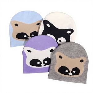 Gorro de Punto Acrílico Bordado Unisex para Niños de Alta Calidad, Cálido, Ajustable, con Diseño de Melodía y Dibujos Animados, Personalizable - Product Image 1