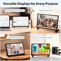 Nouvel écran tactile de 10,1 pouces, écran LCD IPS HD 1280x800 avec support, écran tactile capacitif portable noir pour les entreprises