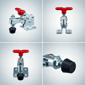 Abrazadera de palanca Vertical de Metal ajustable, abrazadera de sujeción, Base recta, Compatible con motocicletas, medición métrica, 1 par, 2 unidades - Product Image 2